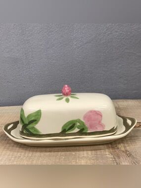 Vintage Franciscan Desert Rose 1/4 Lb Covered Butter Dish